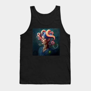 Girl with Octopus Hair Tank Top